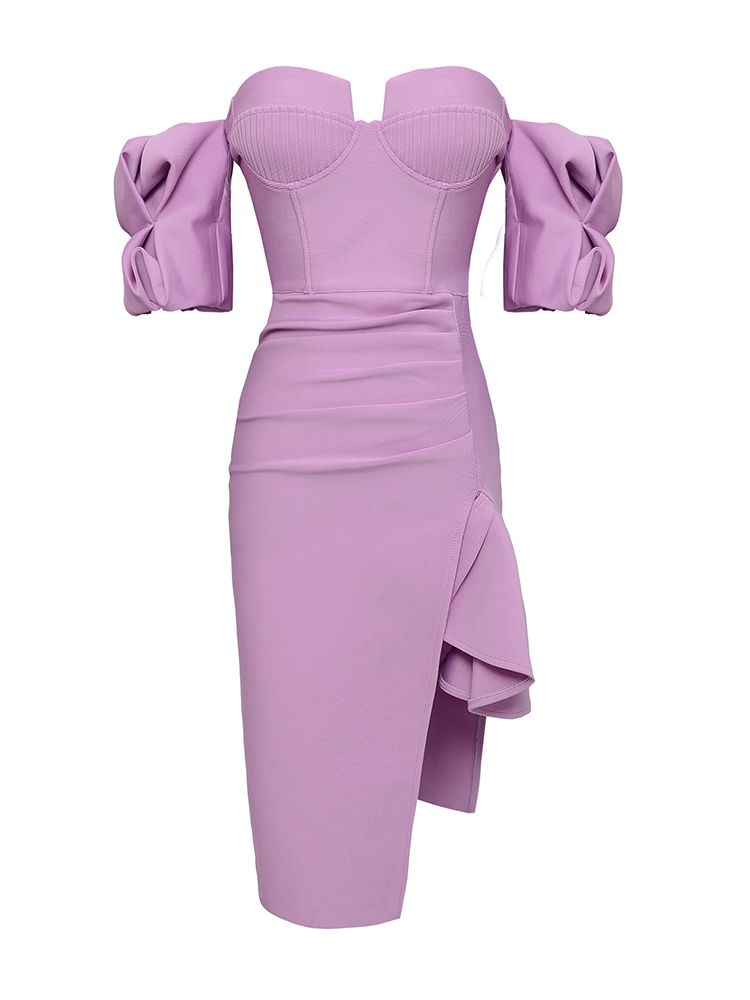 UNIOLA Off Shoulder Bandage Midi