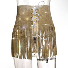 Load image into Gallery viewer, CLOCKENFLAP Crystal Fringe  Skirt
