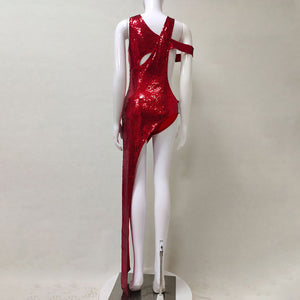 WATSONIA Sequin Cut-Out Gown