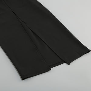 NIENSIS Puff Sleeve Long Dress