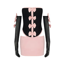 Load image into Gallery viewer, SASSA Bow Top Gloves Skirt Set
