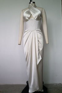 OCCIDENTALIS Long Satin Dress