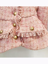 Load image into Gallery viewer, APPLE Tweed Blazer Shorts Set
