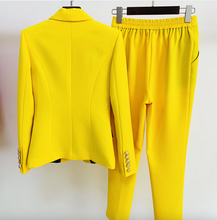 Load image into Gallery viewer, RUE Yellow Blazer Pants Set
