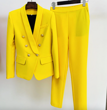 Load image into Gallery viewer, RUE Yellow Blazer Pants Set
