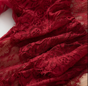 ALBIESBAL Lace Mesh Long Dress