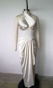OCCIDENTALIS Long Satin Dress
