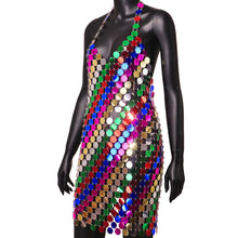 Load image into Gallery viewer, ENVISION Metallic Disk Dress
