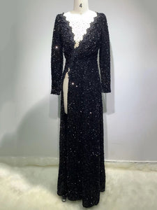 WAHLENBERGIA Sequin Evening Dress
