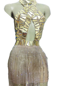 LV Mirror Tassle Dress