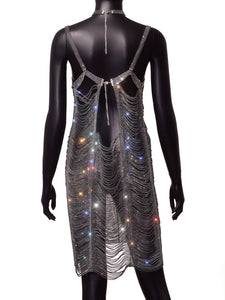 EMPIRE Cut-out Crystal Dress