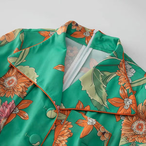 PENSYLVANICA Satin Floral Jumpsuit