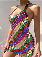 Load image into Gallery viewer, ENVISION Metallic Disk Dress
