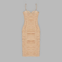 Load image into Gallery viewer, ALMOND Mesh Ruched Midi
