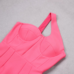 POPULIFOLIA Pink Midi Bandage