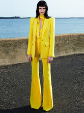 Load image into Gallery viewer, CARYA Yellow Blazer Pants Set
