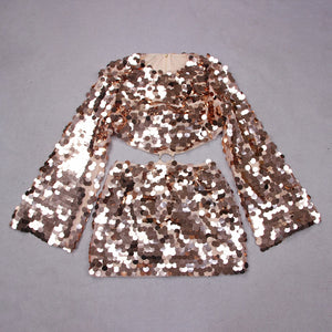 LOVEBIRD Sequin Backless Mini