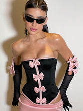 Load image into Gallery viewer, SASSA Bow Top Gloves Skirt Set
