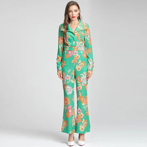 PENSYLVANICA Satin Floral Jumpsuit