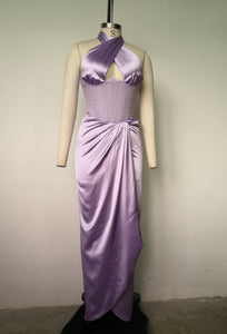 OCCIDENTALIS Long Satin Dress