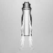 Load image into Gallery viewer, PICEARUBENS Fringe Long Bandage Dress
