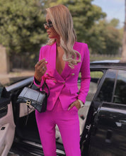 Load image into Gallery viewer, RUE PURPLE Blazer Pants Set
