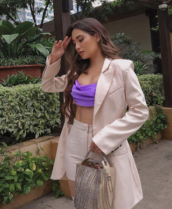 RUELLIA Blazer Mesh Pants Set