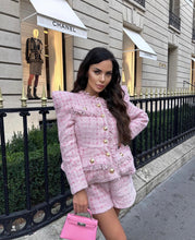 Load image into Gallery viewer, APPLE Tweed Blazer Shorts Set
