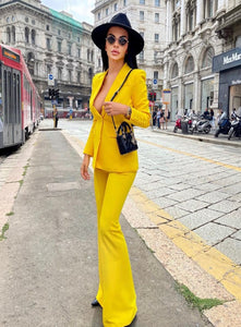 CARYA Yellow Blazer Pants Set