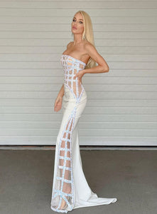 TODEA Sequin Mesh Long Dress