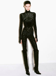 SATUREJA Leopard Jumpsuit + Belt