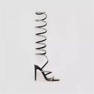KOURTNEY Rhinestone Wrap Around Boots