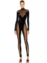 Load image into Gallery viewer, KALMIO Mesh Velvet Jumpsuit
