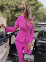 Load image into Gallery viewer, RUE PURPLE Blazer Pants Set
