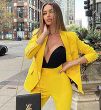 Load image into Gallery viewer, RUE Yellow Blazer Pants Set
