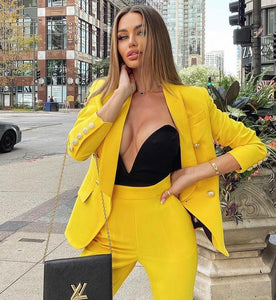 RUE Yellow Blazer Pants Set
