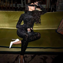 Load image into Gallery viewer, SATUREJA Leopard Jumpsuit + Belt
