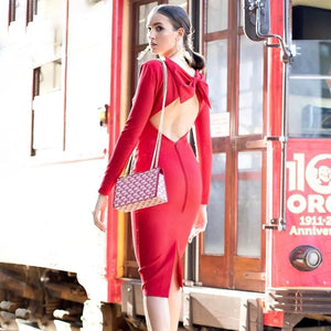 SARITAEA Backless Bandage Midi