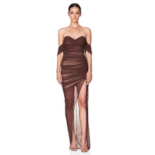Load image into Gallery viewer, SOLDANELLA Bandage Mesh Long Dress
