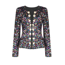 Load image into Gallery viewer, CALOPHYLLUM Pearl Button Sequined Jacket
