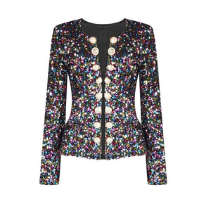 CALOPHYLLUM Pearl Button Sequined Jacket