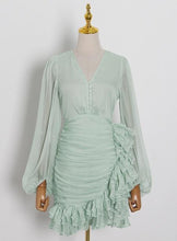 Load image into Gallery viewer, ENCETE Ruffle Dress
