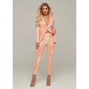 OENANTHE Sequin Blazer Pants Set