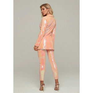 OENANTHE Sequin Blazer Pants Set