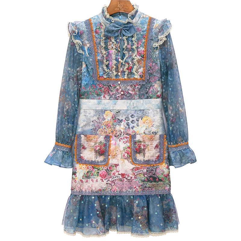 JANE SCOTT Long Sleeve Mini