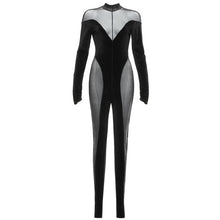 Load image into Gallery viewer, KALMIO Mesh Velvet Jumpsuit
