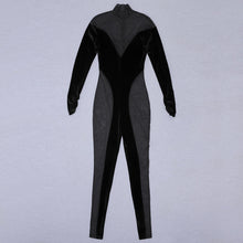 Load image into Gallery viewer, KALMIO Mesh Velvet Jumpsuit
