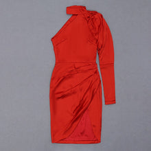 Load image into Gallery viewer, LOMANDRA One-Shoulder Satin Midi
