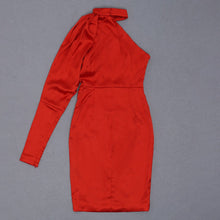 Load image into Gallery viewer, LOMANDRA One-Shoulder Satin Midi
