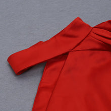 Load image into Gallery viewer, LOMANDRA One-Shoulder Satin Midi
